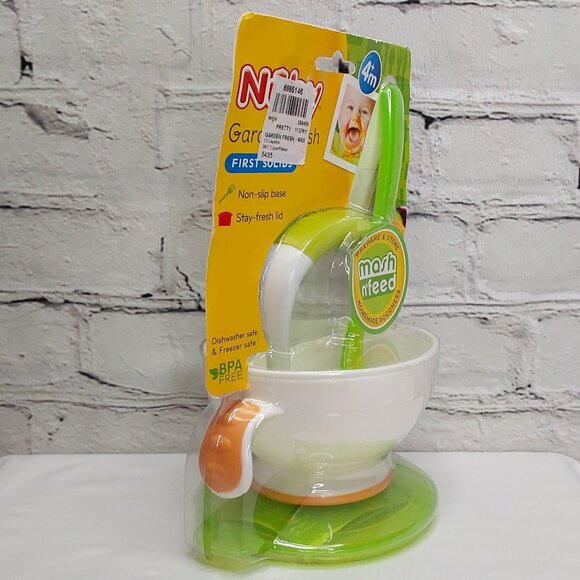 NUBY 'GARDEN FRESH MASH~N~FEED' BOWL & STORAGE - Picture 2 of 16